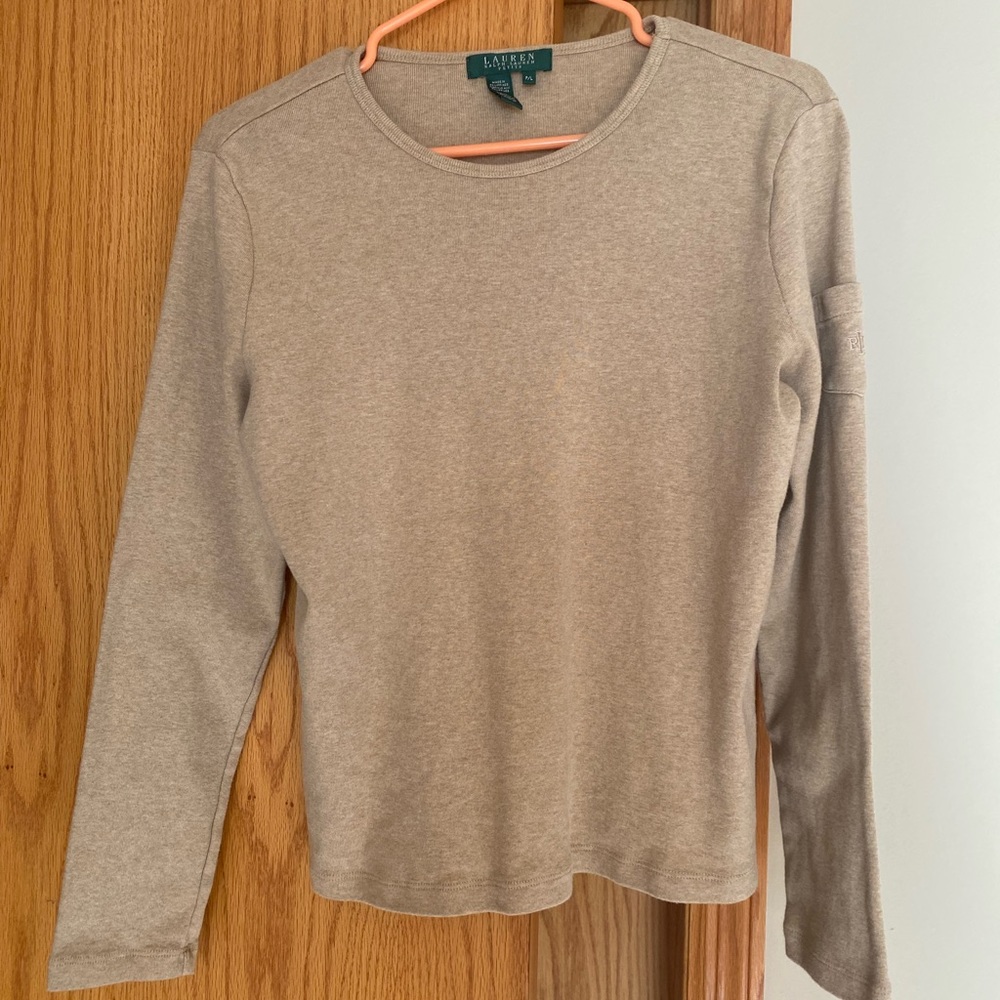 Lauren Ralph Lauren, Long Sleeve Shirt, Petite Size Large